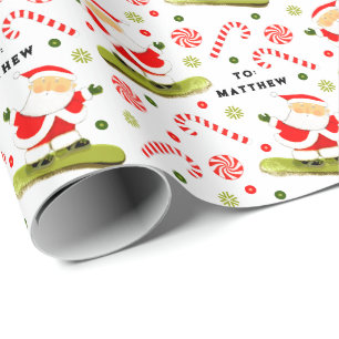 Papier cadeau de Noël Snowboard
