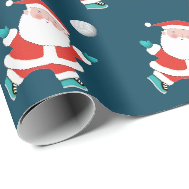 Papier cadeau de Noël Volleyball (Coin rond)