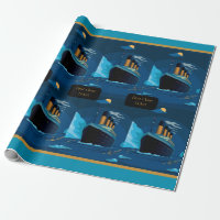 Papier cadeau de paquebot de croisière Titanic
