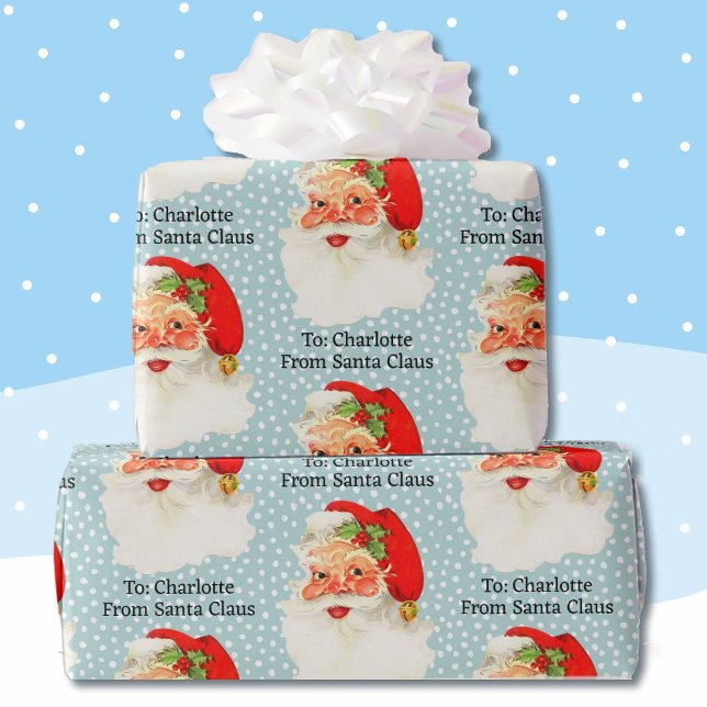 Papier Cadeau De Père Noël Ajouter le nom de l'enfant Easy Read  (Créateur téléchargé)