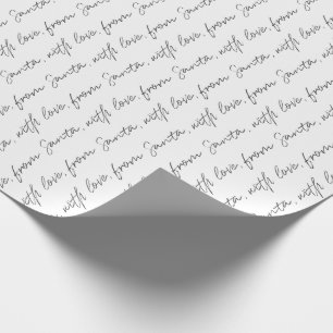 Papier Cadeau De Père Noël, avec amour
