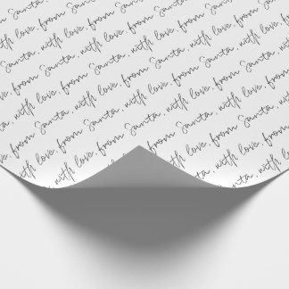 Papier Cadeau De Père Noël, avec amour