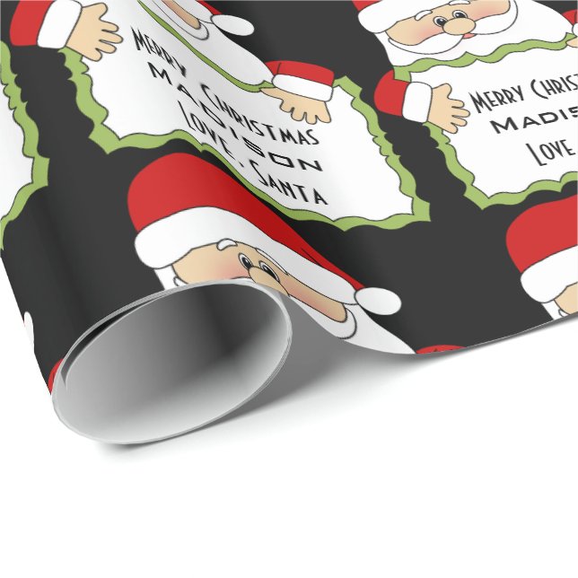 Papier Cadeau De Père Noël Personnalisé (Coin rond)