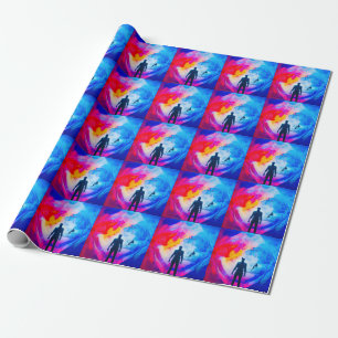Papier Cadeau Debout dans les couleurs