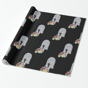 Papier Cadeau Décès par Candy Halloween Design