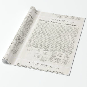 Papier Cadeau Déclaration d'indépendance des États-Unis