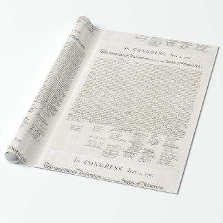 Papier Cadeau Déclaration d'indépendance des États-Unis