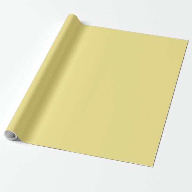 Papier Cadeau Décor jaune pastel doux prêt à customiser (Déroulé)