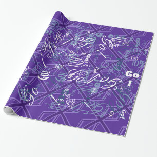 Papier Cadeau Décor Union Jack Accent Violet