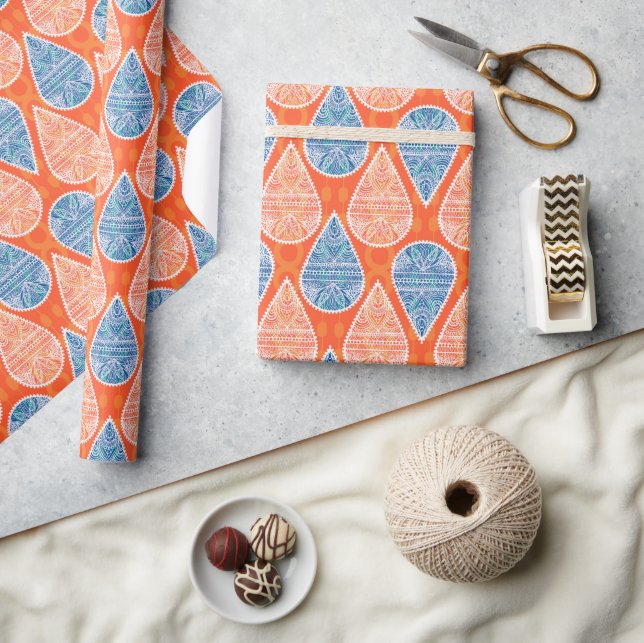 Papier Cadeau Décoratif, Motif ethnique (Artisanat)