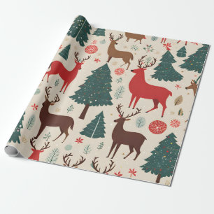 Papier Cadeau décoration de Noël Papier d'enveloppement