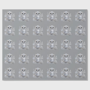 Papier Cadeau Décoration magique nocturne élégante de hibou arge