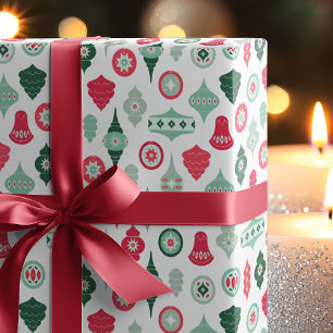 Papier Cadeau Décorations de Noël Rétro Modernes