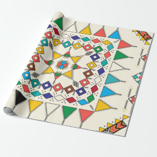 Papier Cadeau Decorative geometric repeating pattern inspired by
