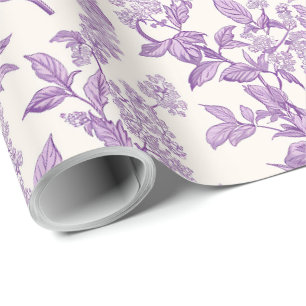 Papier Cadeau Découpage de chinoiserie violet clair