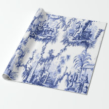 Découpage de la Chinoiserie bleue et blanche