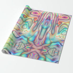 Papier Cadeau Découpage futuriste Abstrait holographique