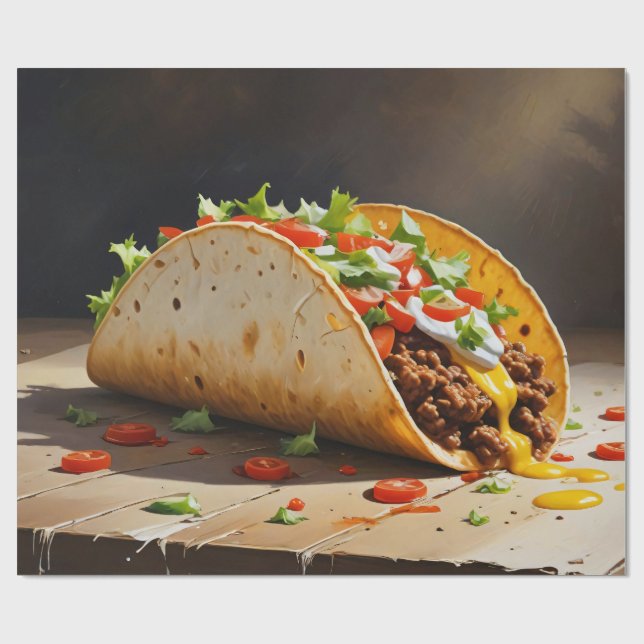 Papier Cadeau Découpage Taco Still Life (Plat)