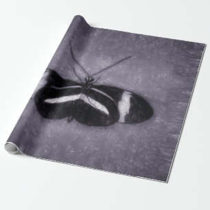 Papier Cadeau Découpage victorienne Vintage noire violette de pa