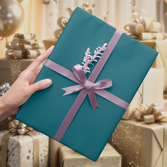 Papier Cadeau Deep Petrol Wrapping Paper (Créateur téléchargé)
