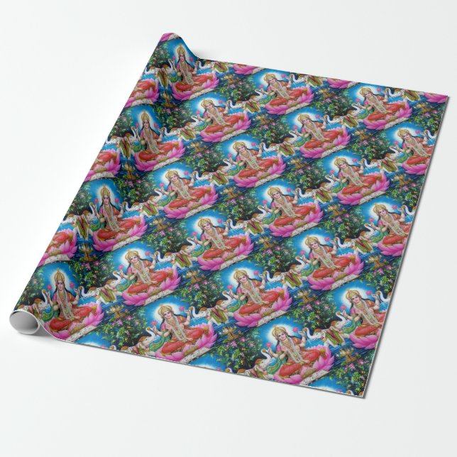 Papier Cadeau Déesse de Lakshmi de l'amour, de la prospérité, et (Déroulé)