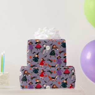 Papier Cadeau Défilé de costumes d'enfants pour Halloween