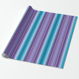 Papier Cadeau Défilé de mode bleu violet coloré inspiré des rayu