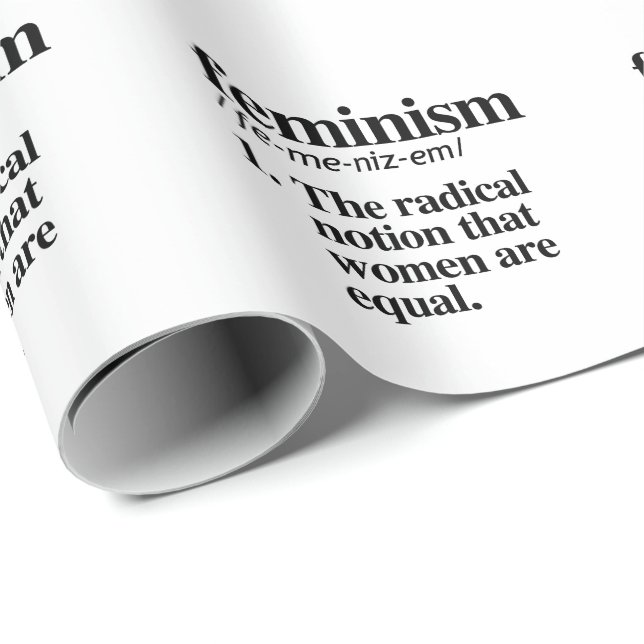 Papier Cadeau Définition du féminisme (Coin rond)