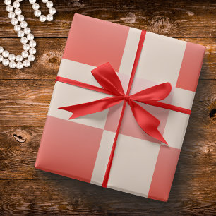 Papier Cadeau Dégradé À damiers de la plage de corail