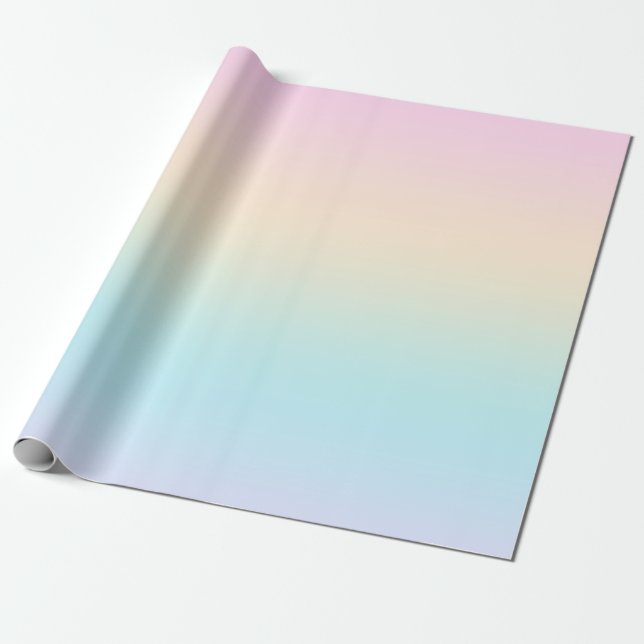 Papier Cadeau dégradé de couleur pastel (Déroulé)