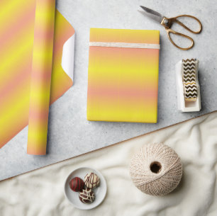 Papier Cadeau Dégradé doux jaune et rose