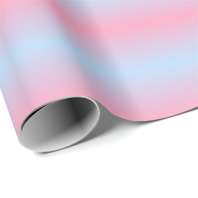 Papier Cadeau Dégradé rose et bleu clair trié (Coin rond)