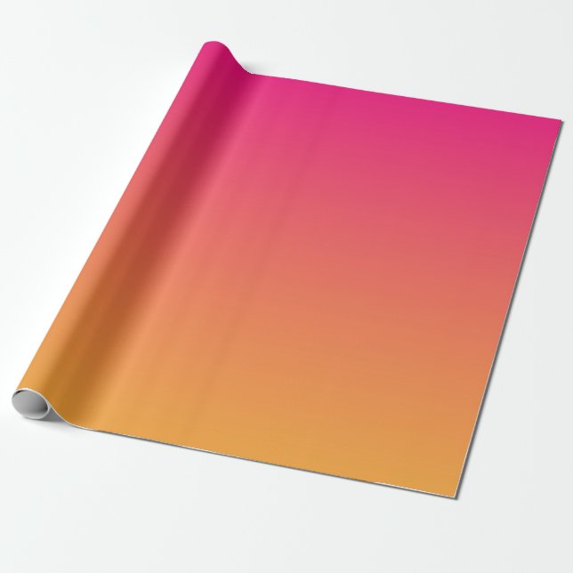 Papier Cadeau dégradé rose et orange (Déroulé)