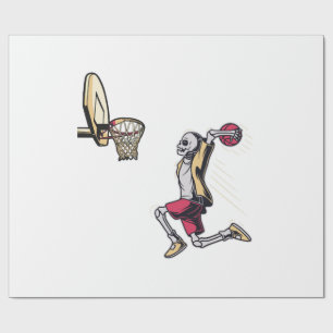Papier Cadeau Déguisement de joueur de basket-ball squelette d'H