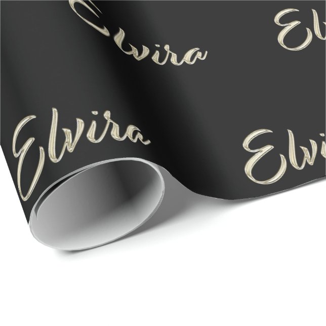 Papier cadeau d'Elvira white gold (Coin rond)
