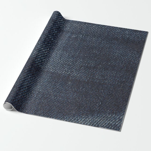 Papier Cadeau Denim fabric texture de jeans (Déroulé)