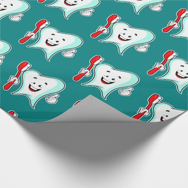 Papier Cadeau Dental Care Happy Tooth (Coin)