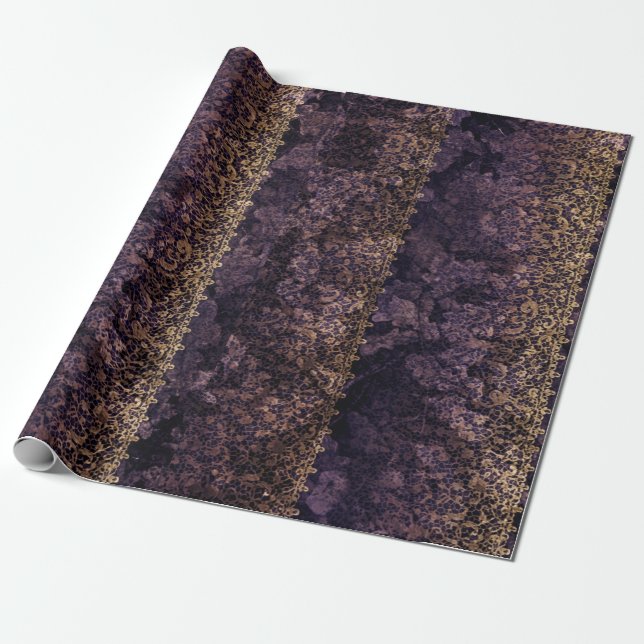 Papier Cadeau Dentelle gothique (Déroulé)