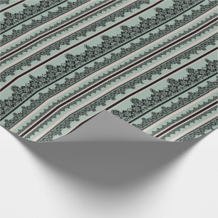 Papier Cadeau Dentelle noire, oreiller jetable ouvert