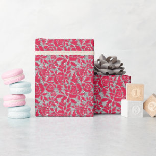 Papier Cadeau Dentelle sans couture romantique rétro vintage lai