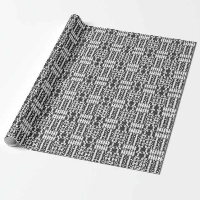 Papier Cadeau Dentelle sur le Mariage noir (Déroulé)