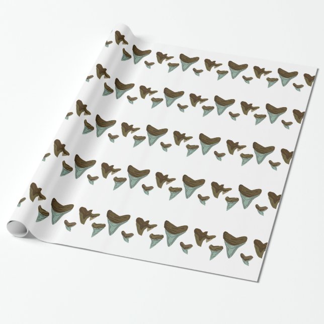 Papier Cadeau Dents de requin (Déroulé)