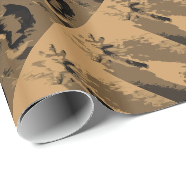 Papier Cadeau Dents occidentales de papier d'emballage cadeau (Coin rond)