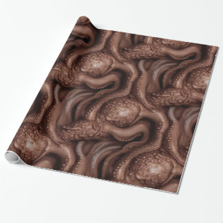 Papier Cadeau Déplaisant Alien Tentacle Dark Brown
