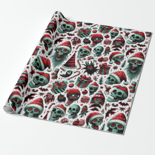 Papier Cadeau Déplaisant Dead Motif de Noël
