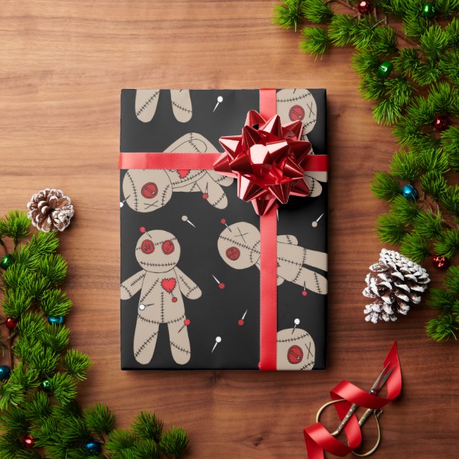 Papier Cadeau Déplaisant Goth Voodoo Dolls Halloween (Cadeau de vacances)