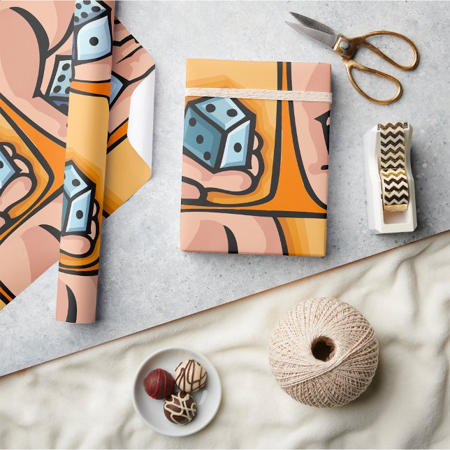 Papier Cadeau Dés de roulement (Créateur téléchargé)