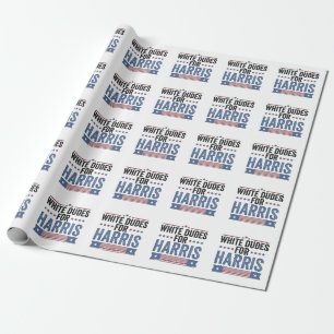 Papier Cadeau Des Mecs Blancs Pour Harris Appuient Le Président