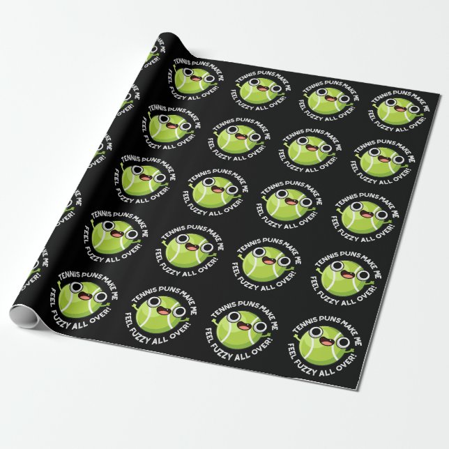 Papier Cadeau Des Puns De Tennis Me Font Fuzzer Partout Dans Le  (Déroulé)