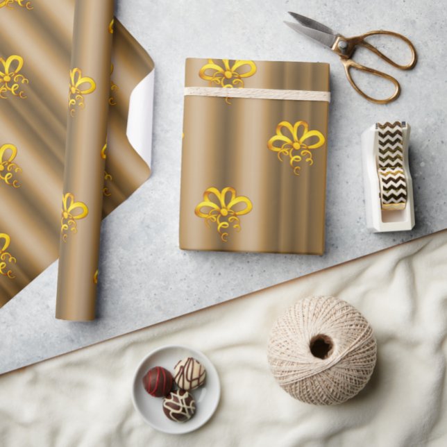 Papier Cadeau Des vaches d'or pour Noël de bronze (Créateur téléchargé)